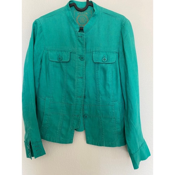 Woman’s Cold Water Creek Celebrate Your Spirit Linen Button down Jacket - Picture 1 of 4